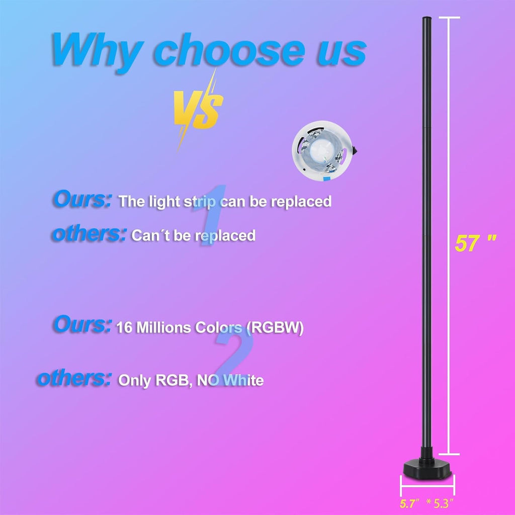 Modern RGB Corner Floor Lamp