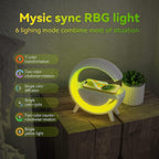 G Shape Ambient LED Lamp with Wireless Charger